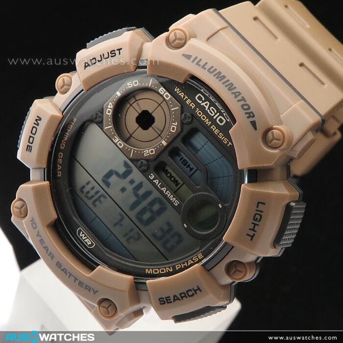BUY Casio Digital Moon Phase Fishing Level Sport Watch WS 1500H 5AV WS1500H CASIO Watches Online AUS Watches