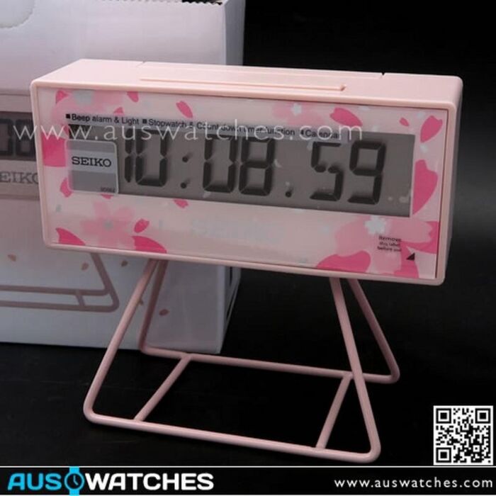 BUY SEIKO Miniature Marathon Timer Sakura Pink Clock QHL082P - Buy Watches  Online | SEIKO AUS Watches