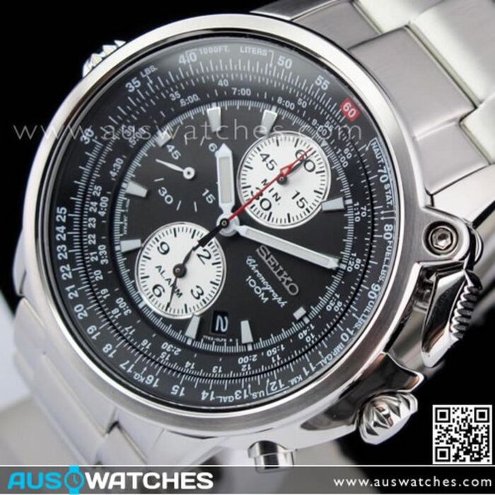 BUY Seiko Chronograph Flight Master 100M Gents Watch SNAB67P1 