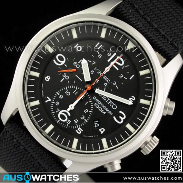 BUY Seiko Chronograph Military Nylon Strap Mens Watch SNDA57P1, SNDA57 - Buy Watches Online | SEIKO Watches