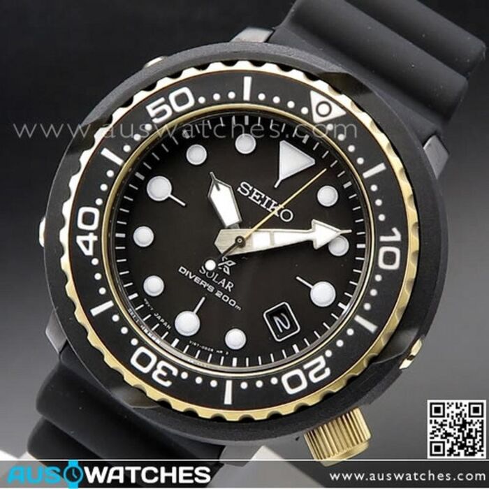 Seiko Prospex Solar Tuna Silicone Strap Diver Watch SNE498P1, SNE498 ...