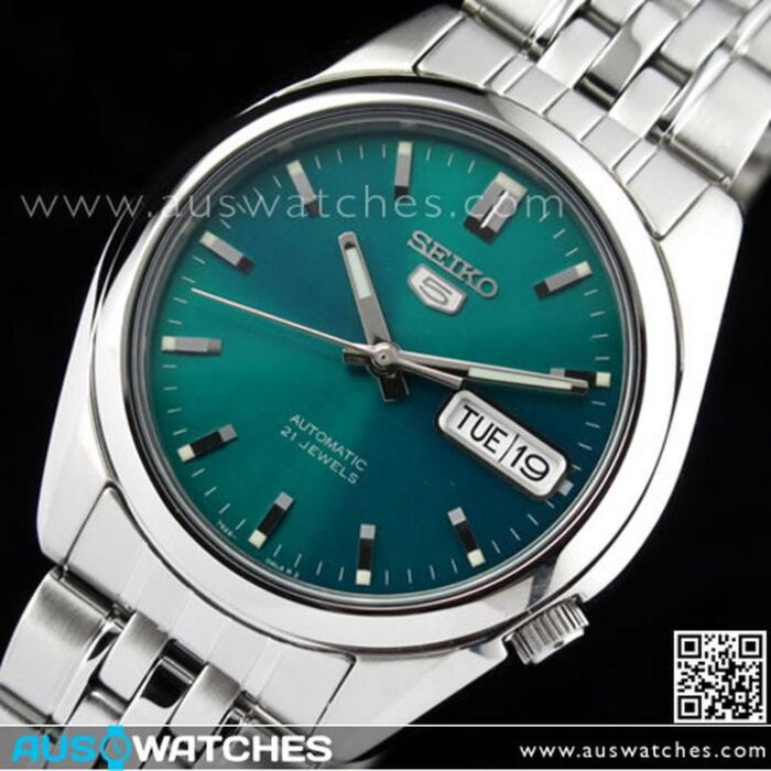 SEIKO 5 Automatic Watch See thru Back SNK543K1 SNK543 Green