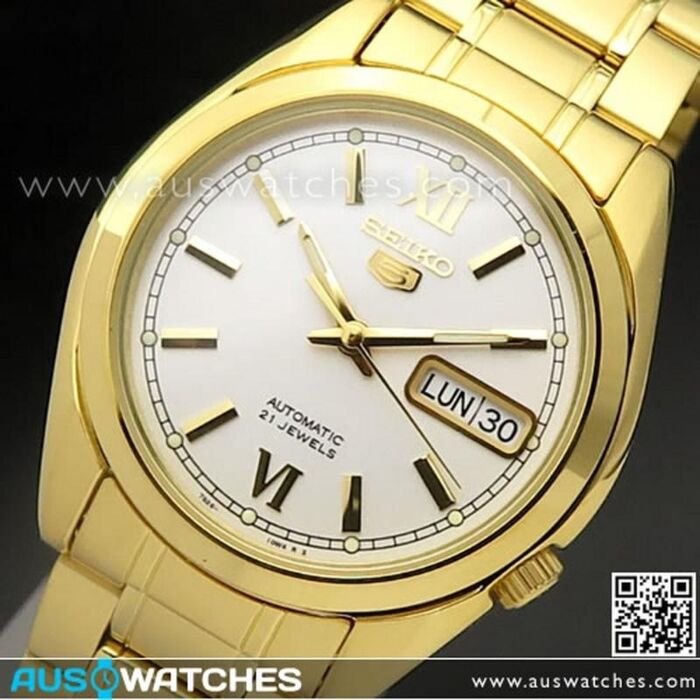 BUY Seiko 5 Gold Tone White Face Day Date Mens Watch SNKL58K1, SNKL58 - Buy  Watches Online | SEIKO AUS Watches
