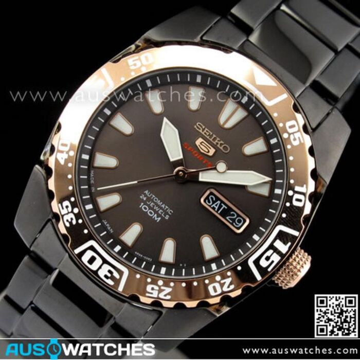 BUY Seiko 5 Black Gold IP 4R36 Mechanical Automatic 130th Anniversary Watch  SRP172J1 - Buy Watches Online | SEIKO AUS Watches