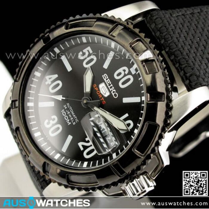 BUY Seiko Automatic Black Nylon Strap Sport Watch SRP219K1