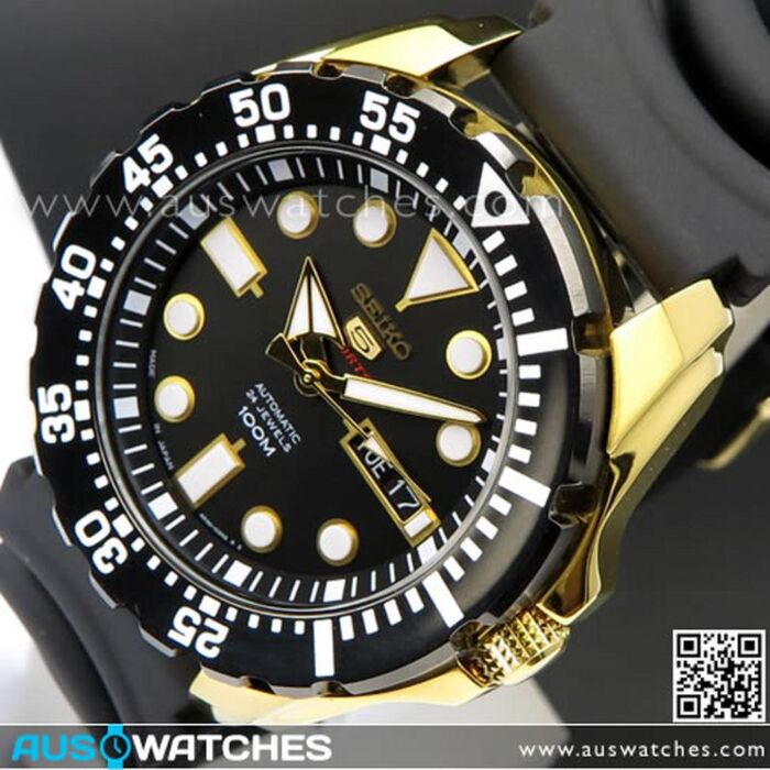 100%国内5本限定プロモデル☆ゴールドラメエディション☆Speedcraft BUY Seiko 5 Automatic Black Gold Monster Resin 100M Sport