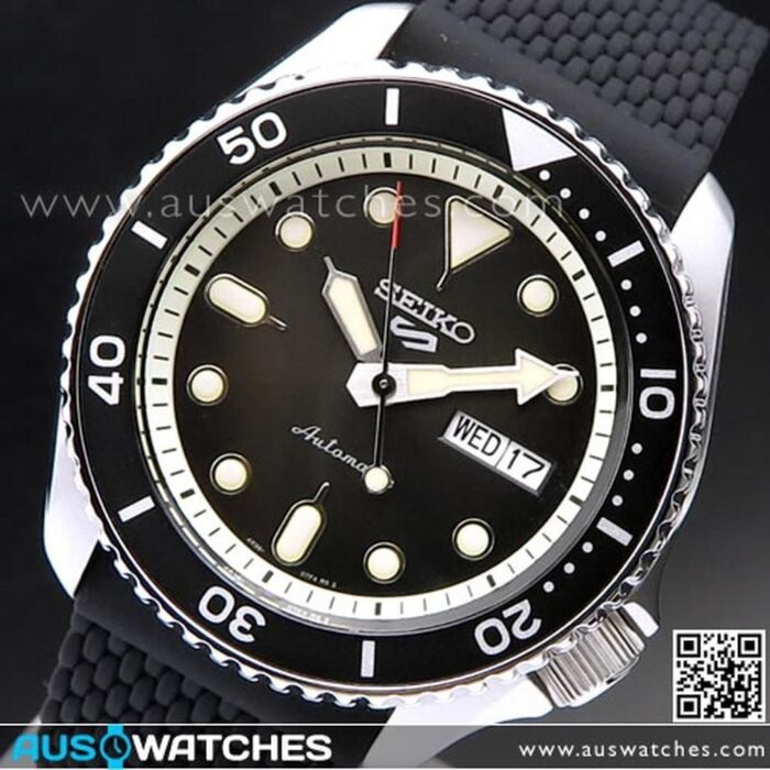 BUY Seiko 5 Sports Black Silicone Strap 100M Automatic Watch SRPD73K2 - Buy  Watches Online | SEIKO AUS Watches