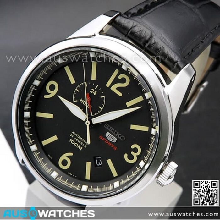 Seiko 5 Automatic 100M Leather Strap Watch SSA297K1 SSA297