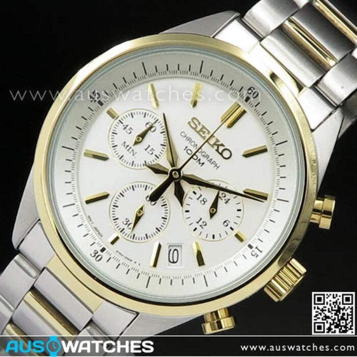 BUY Seiko Chronograph Two Tone Mens Watch SSB064P1, SSB064 - Buy Watches  Online | SEIKO AUS Watches