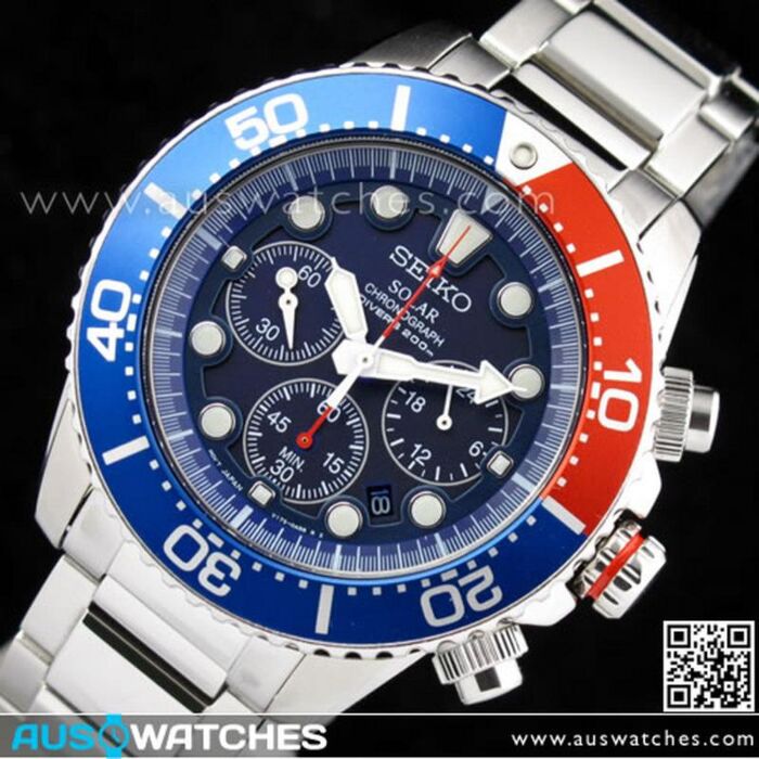 Seiko ssc019 on sale solar dive chronograph