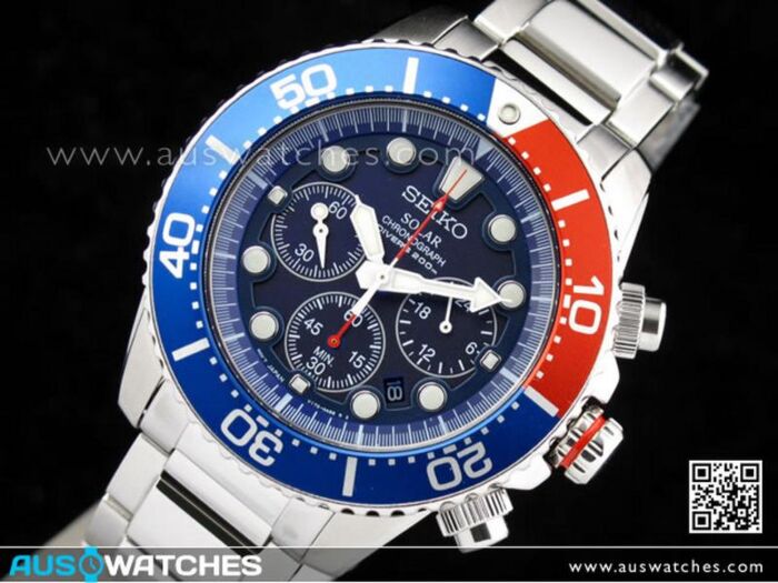 Men's seiko solar chronograph watch clearance