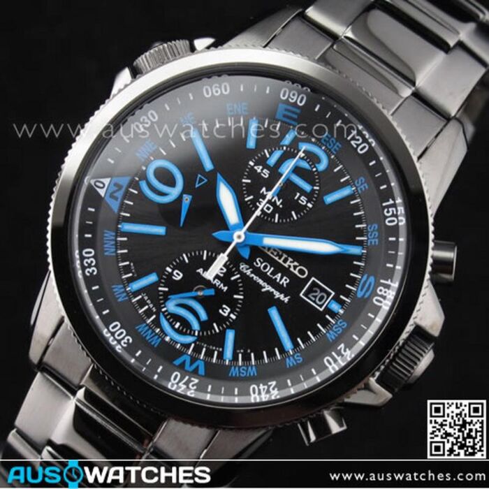 Seiko solar black ion watch top
