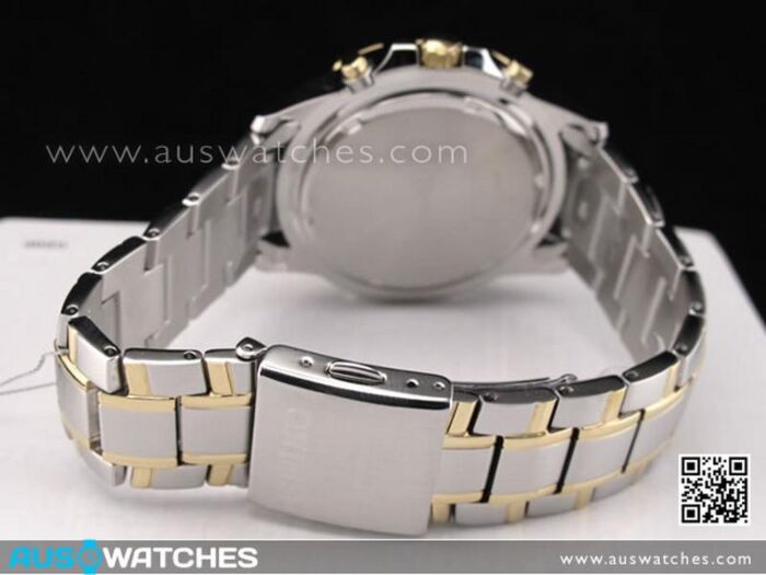 BUY Seiko Solar Two Tones 100m WR Chronograph Sports Watch SSC142P1 SSC142 Buy Watches Online SEIKO AUS Watches