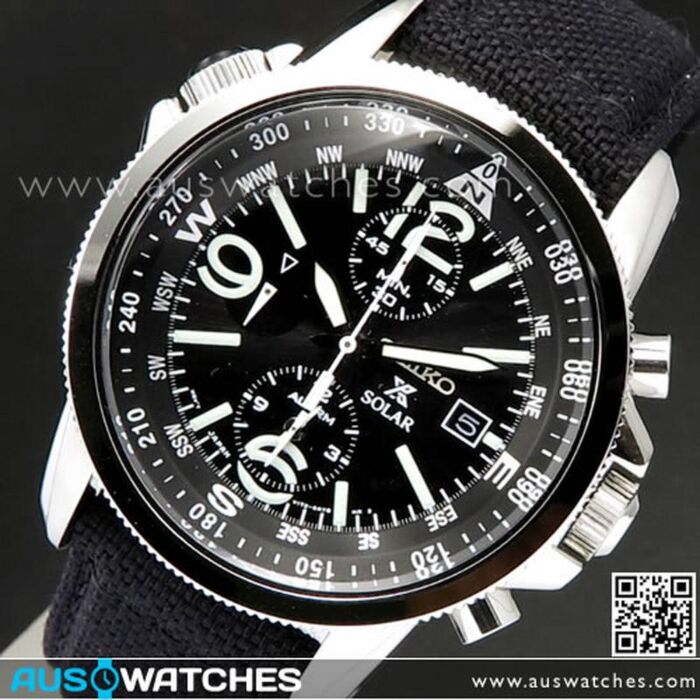 Seiko solar nylon strap watch top