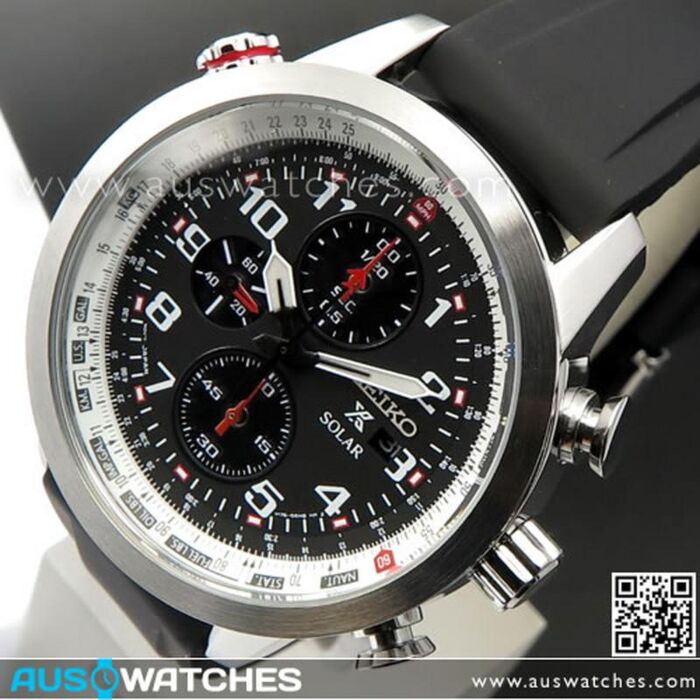 Seiko Prospex Sky Chronograph Solar Pilots Watch SSC351P1 SSC351