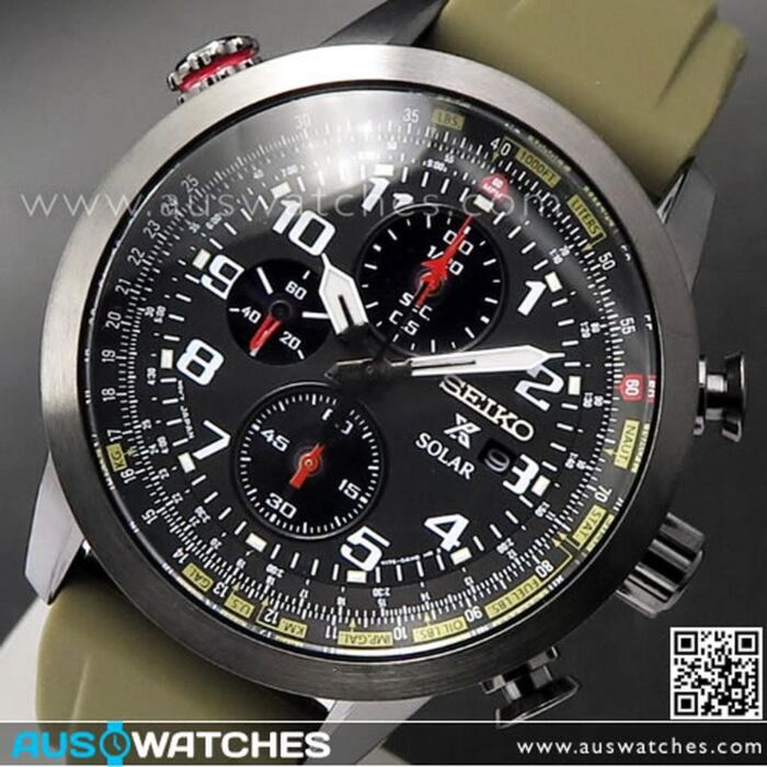 Seiko Prospex Sky Chronograph Solar Pilots Watch SSC353P1 SSC353