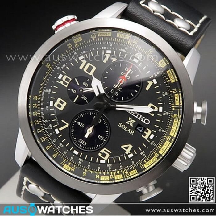 Seiko Prospex Solar Chronograph Calfskin Strap Mens Watch SSC423P1 SSC423