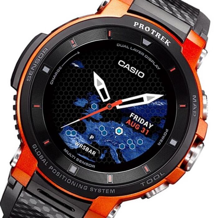 BUY Casio ProTrek GPS Dual layer display Smart Watch WSD-F30-RG Buy  Watches Online CASIO AUS Watches